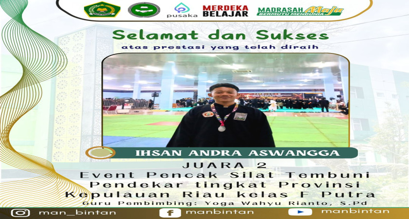 Siswa MAN Bintan Raih Juara 2 Silat Tembuni Provinsi Kepri